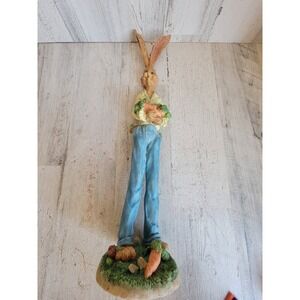 Skinny Easter carrot 16 inch rabbit farm boy bunny resin unique spring home